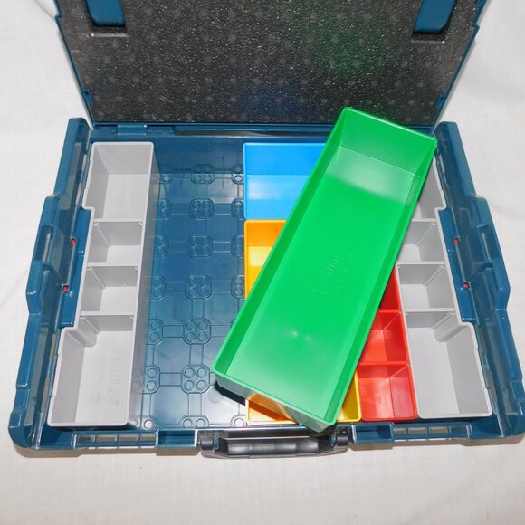 1 BOSCH L-BOXX 1A Tool & Accessory Storage Stackable Case Box w 13 inserts *READ - Picture 4 of 10